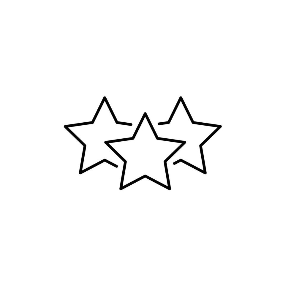 three stars thin outline icon design good for web or mobile app vector