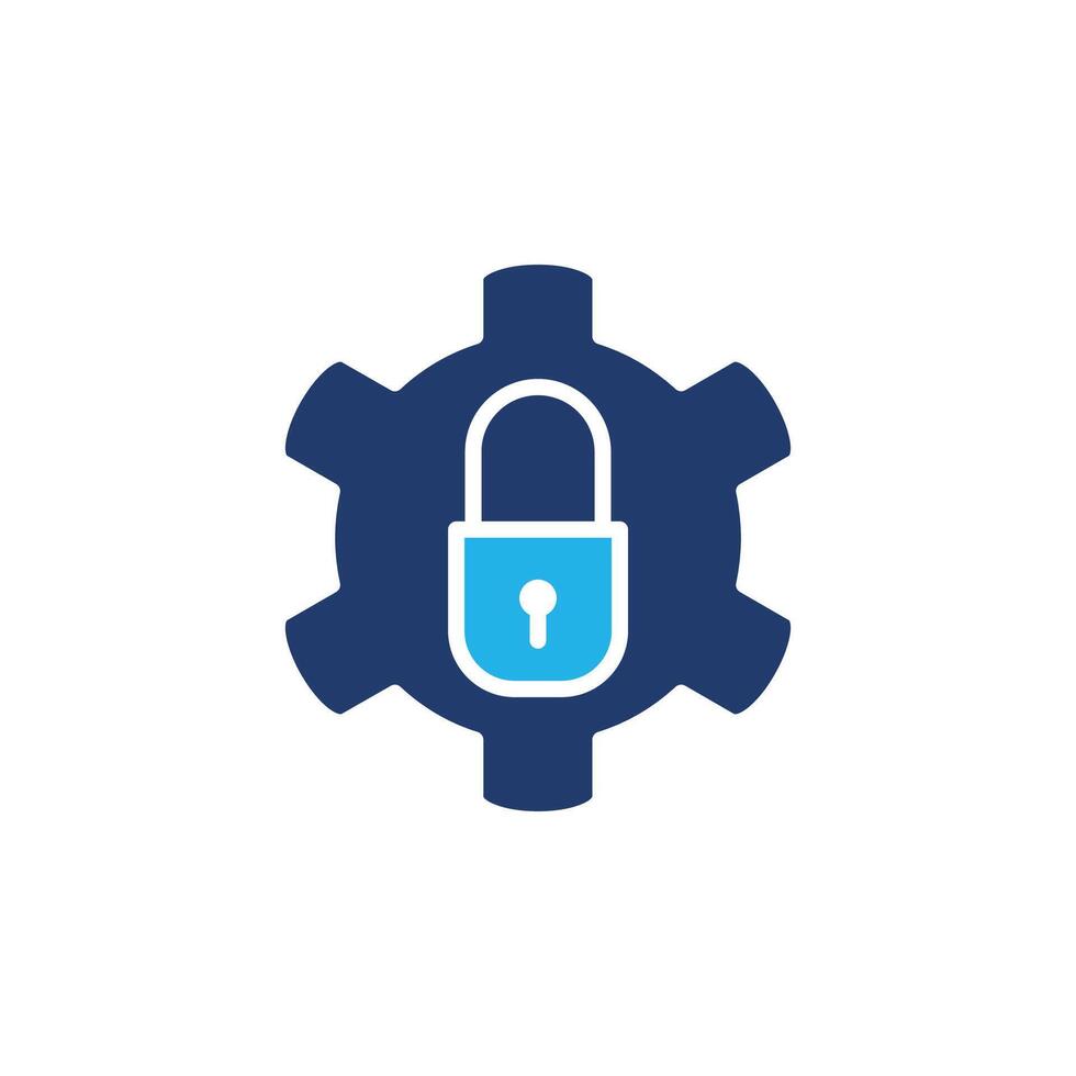 pasword setting colored icon design good for web or mobile app vector