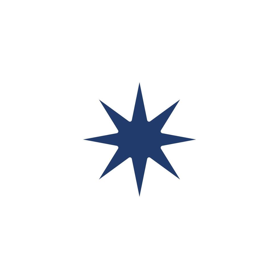 star eight angle colored icon design good for web or mobile app vector