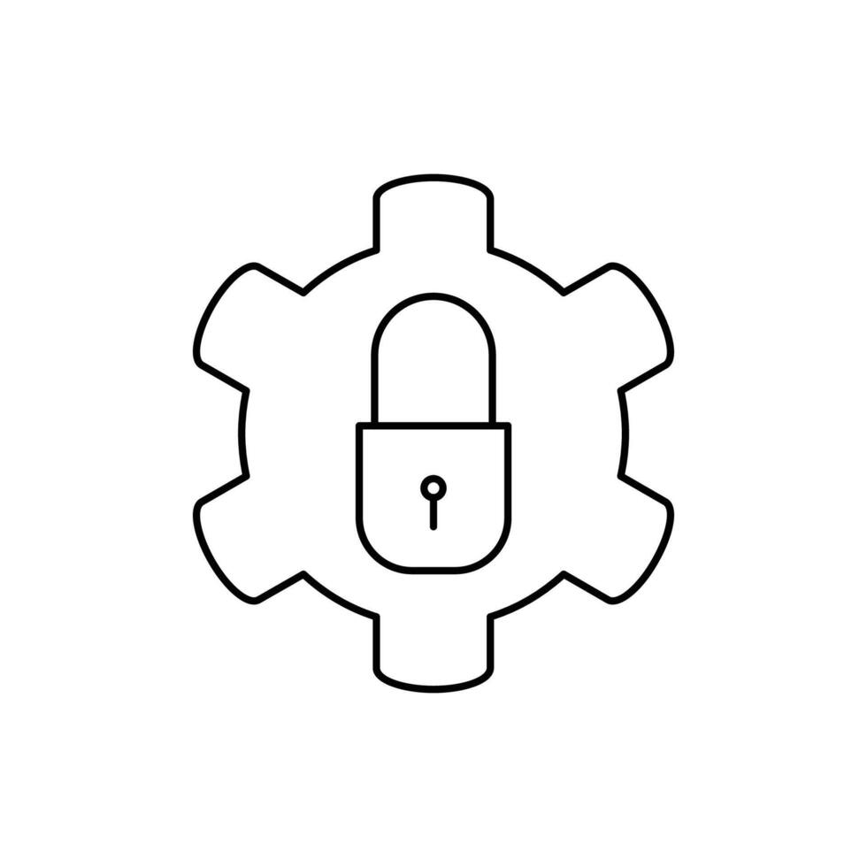 pasword setting thin outline icon design good for web or mobile app vector