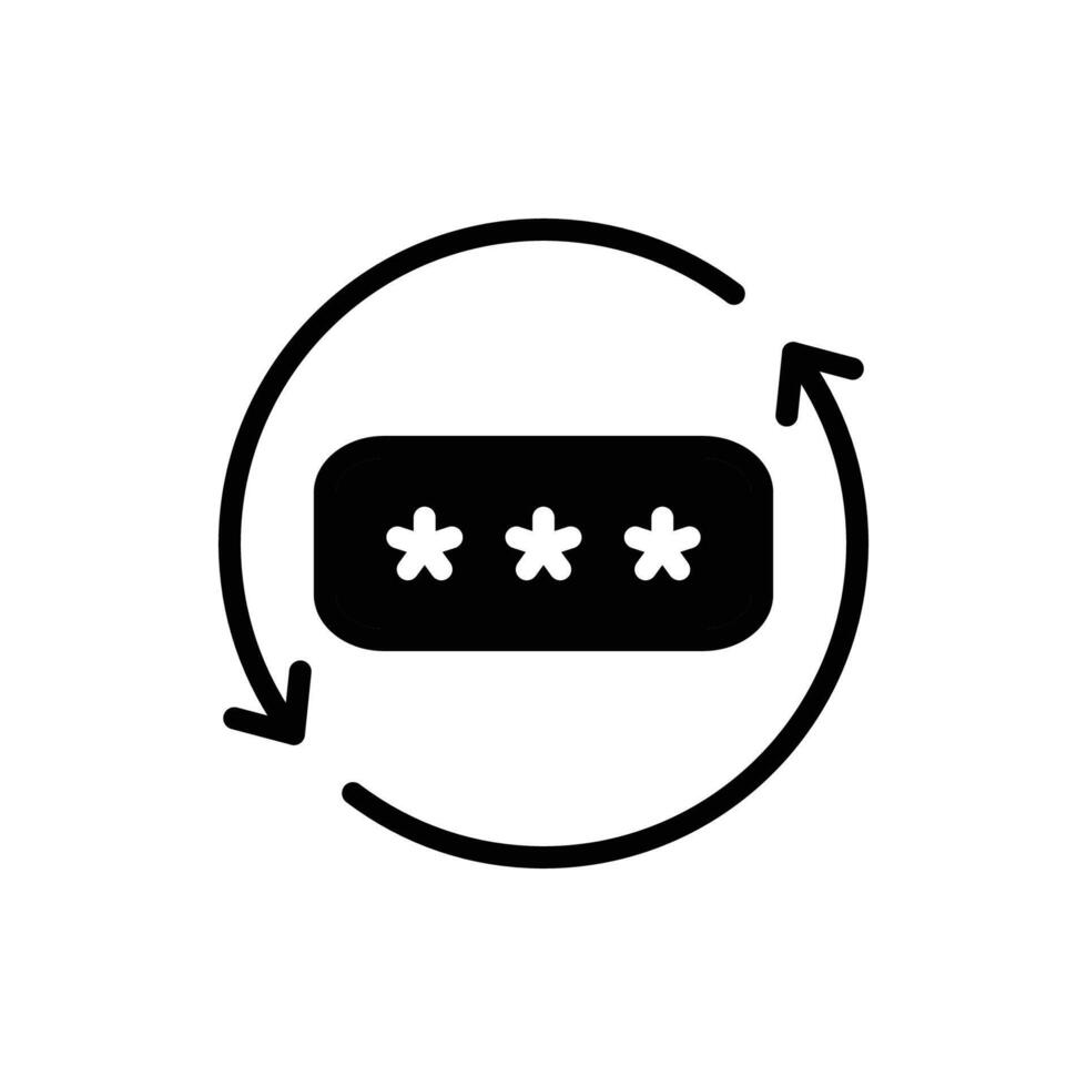reset pasword solid icon design good for web or mobile app vector