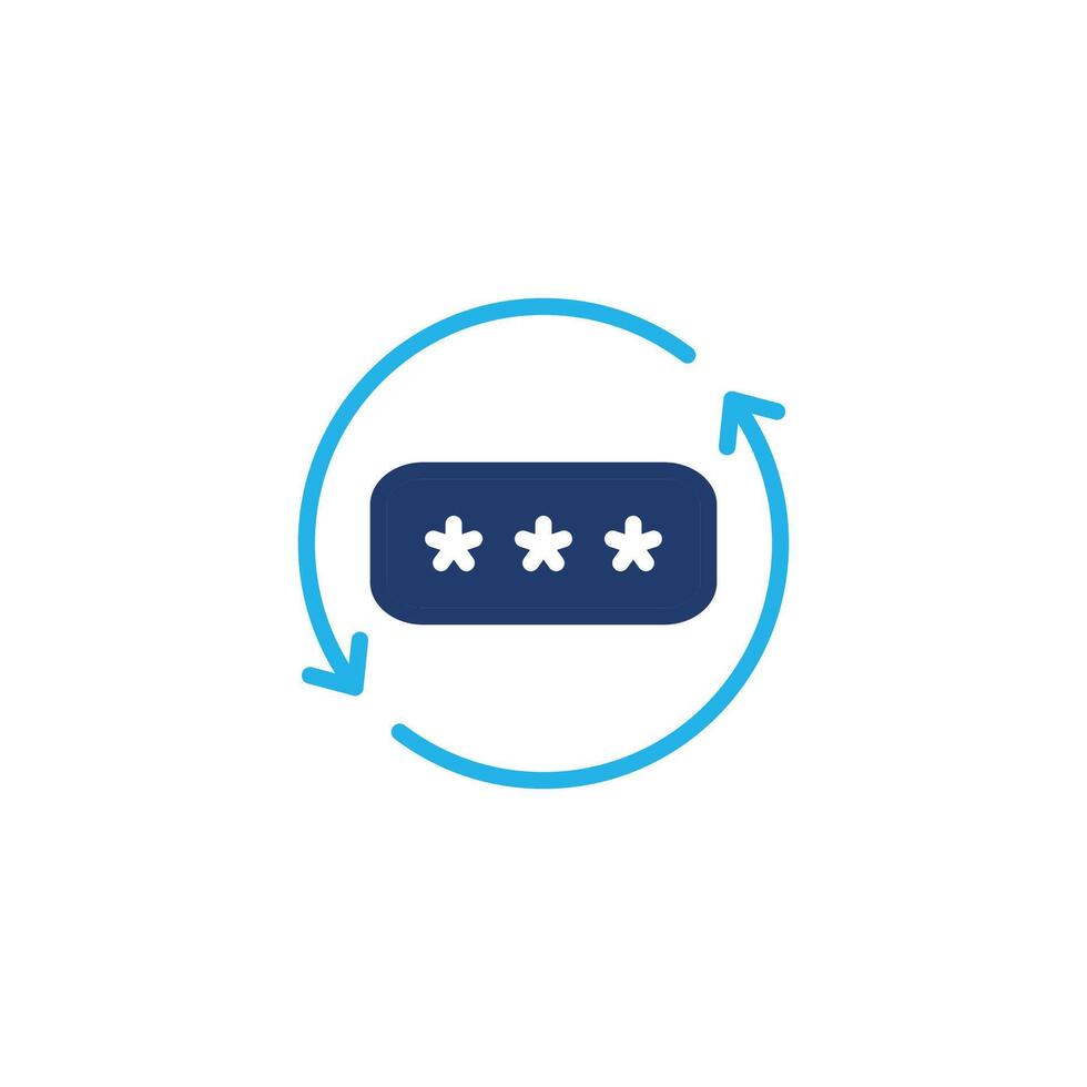reset pasword colored icon design good for web or mobile app vector