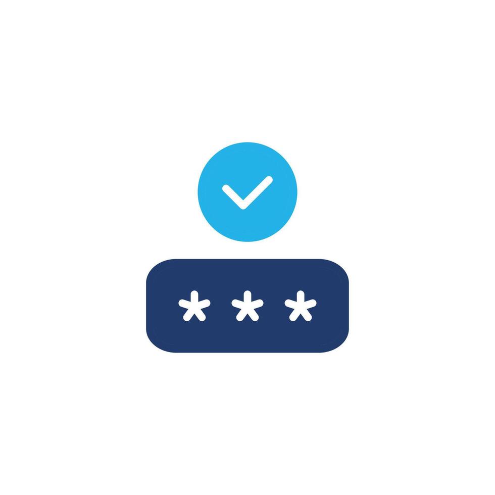 password colored icon design good for web or mobile app vector