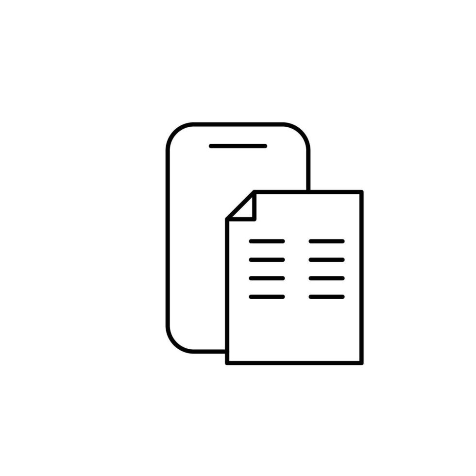 document app thin outline icon design good for web or mobile app vector