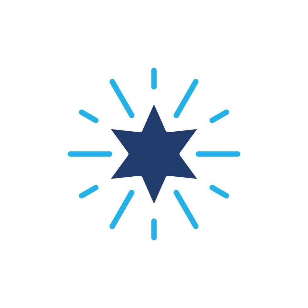 star six angle colored icon design good for web or mobile app vector