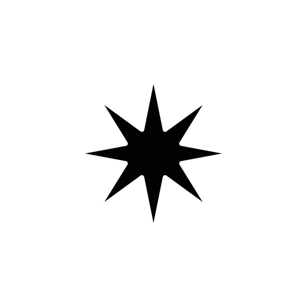 star eight angle solid icon design good for web or mobile app vector