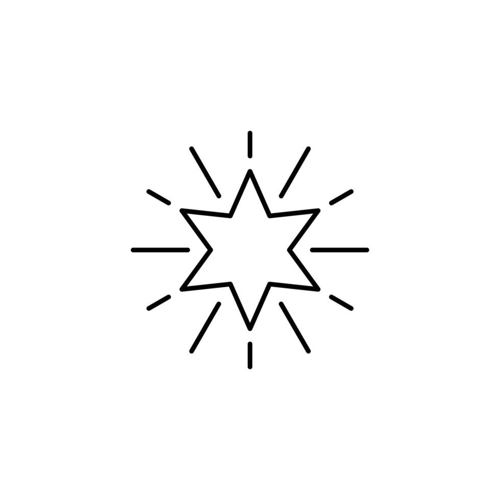 star six angle thin outline icon design good for web or mobile app vector