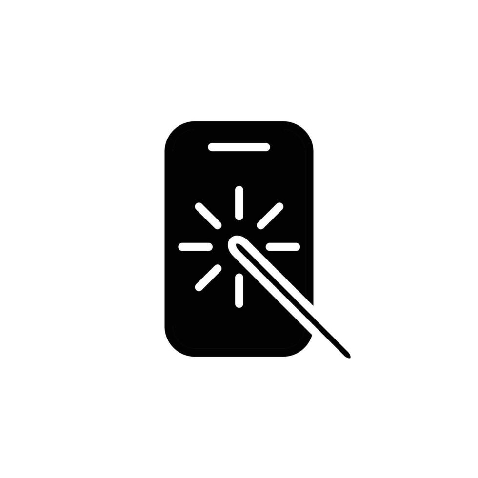 screen touch thin solid icon design good for web or mobile app vector