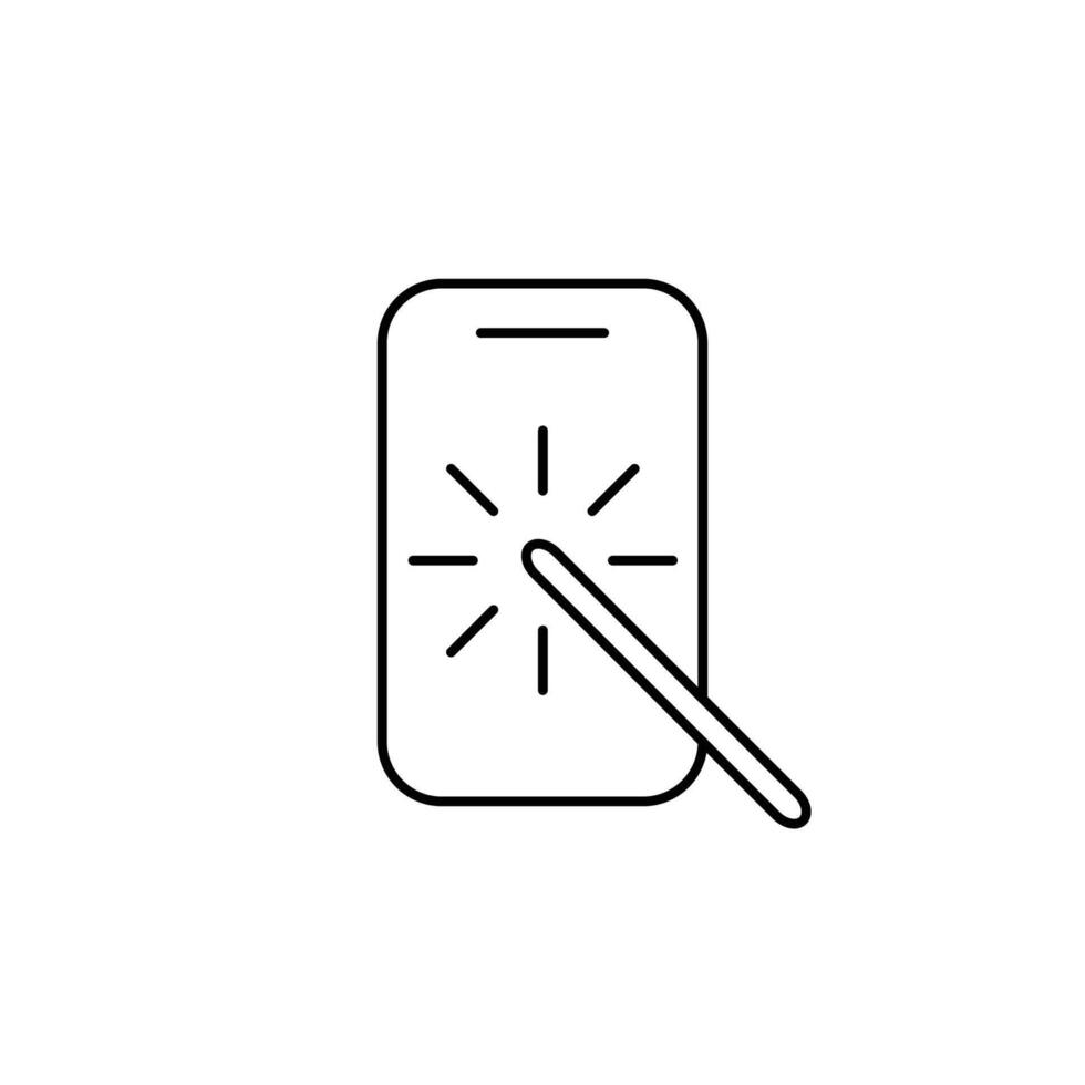 screen touch thin outline icon design good for web or mobile app vector