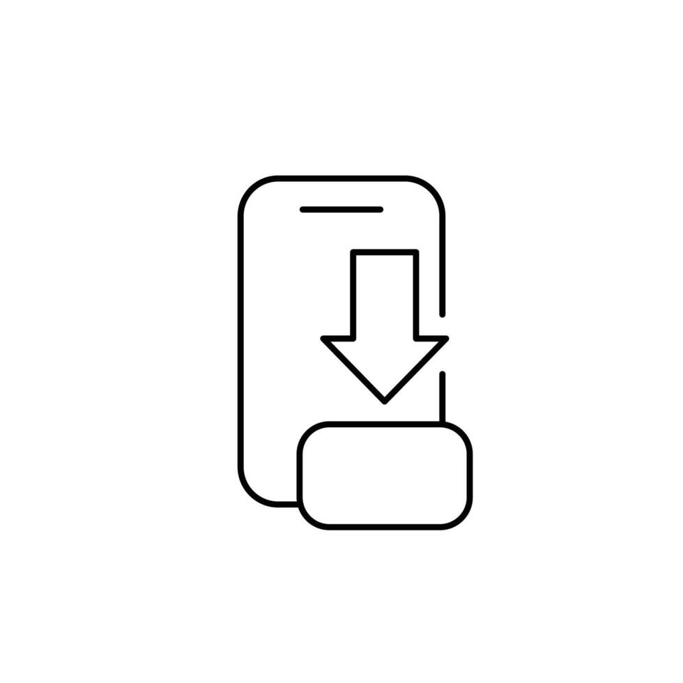 app downloader thin outline icon design good for web or mobile app vector