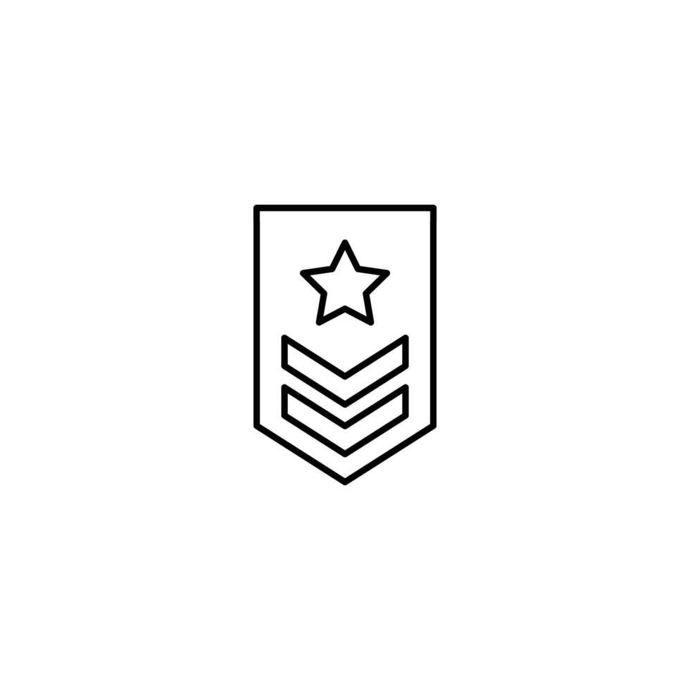 army badge star thin outline icon design good for web or mobile app vector