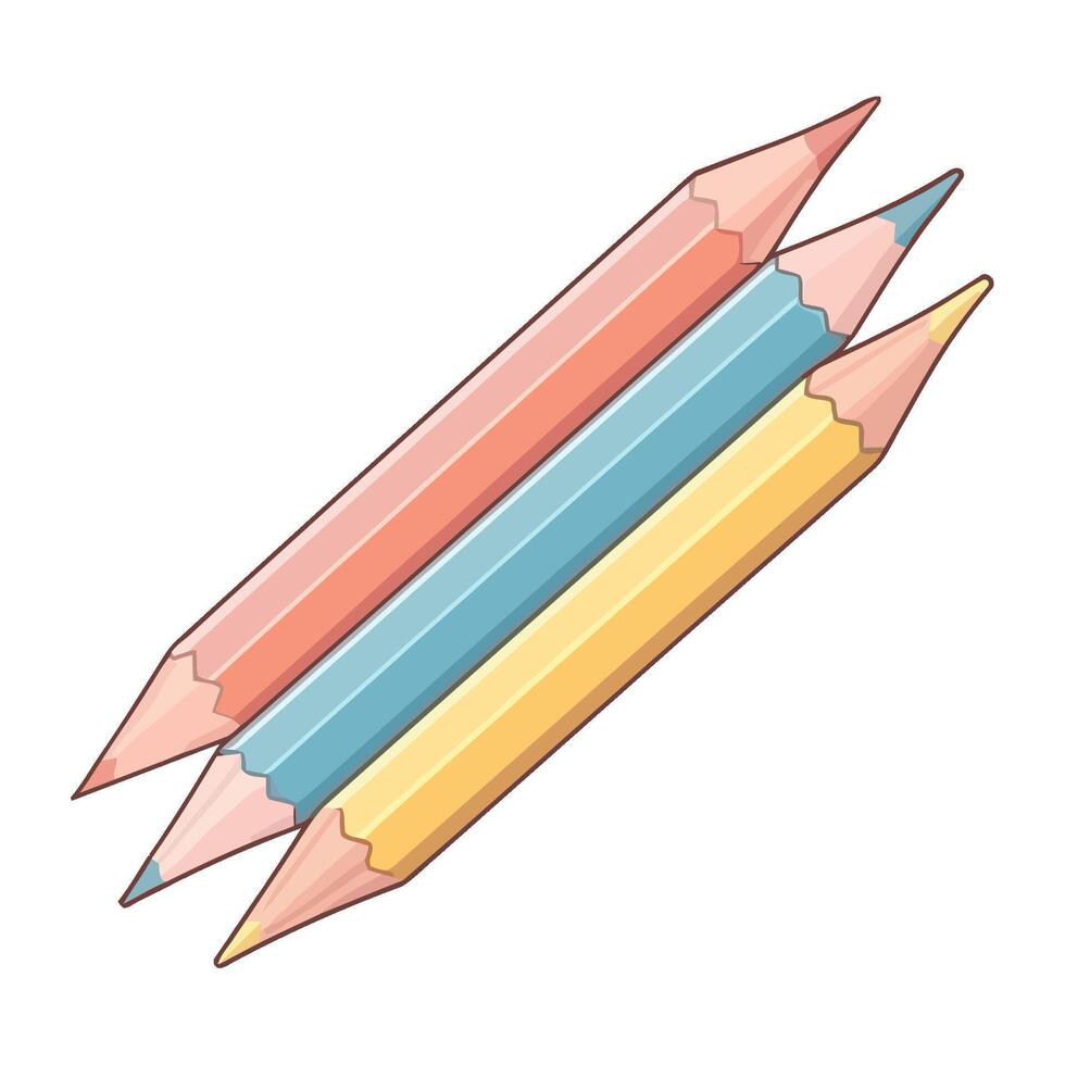 Color pencils create a spectrum of creativity icon isolated vector