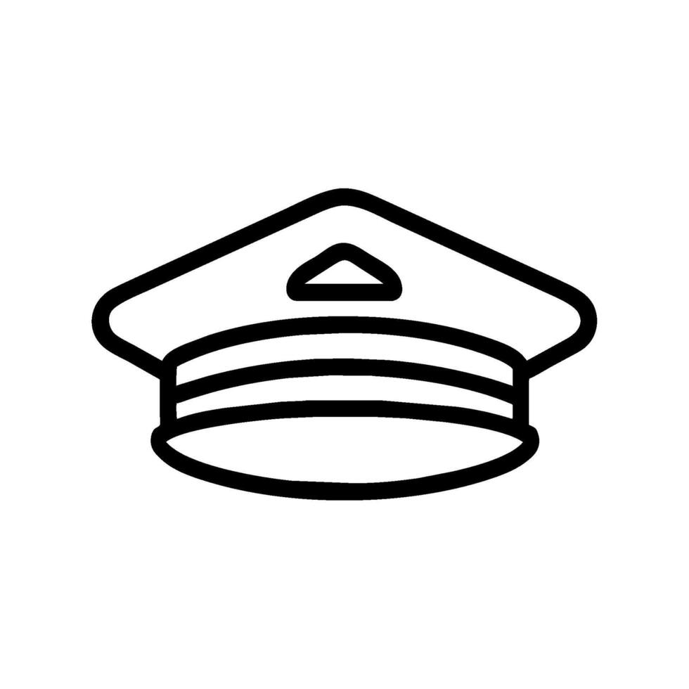 security guard hat icon isolated vector