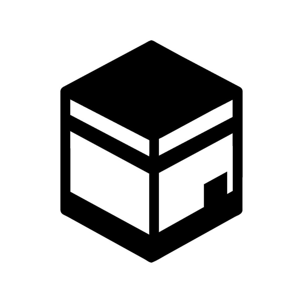 kaaba icon illustration isolated vector