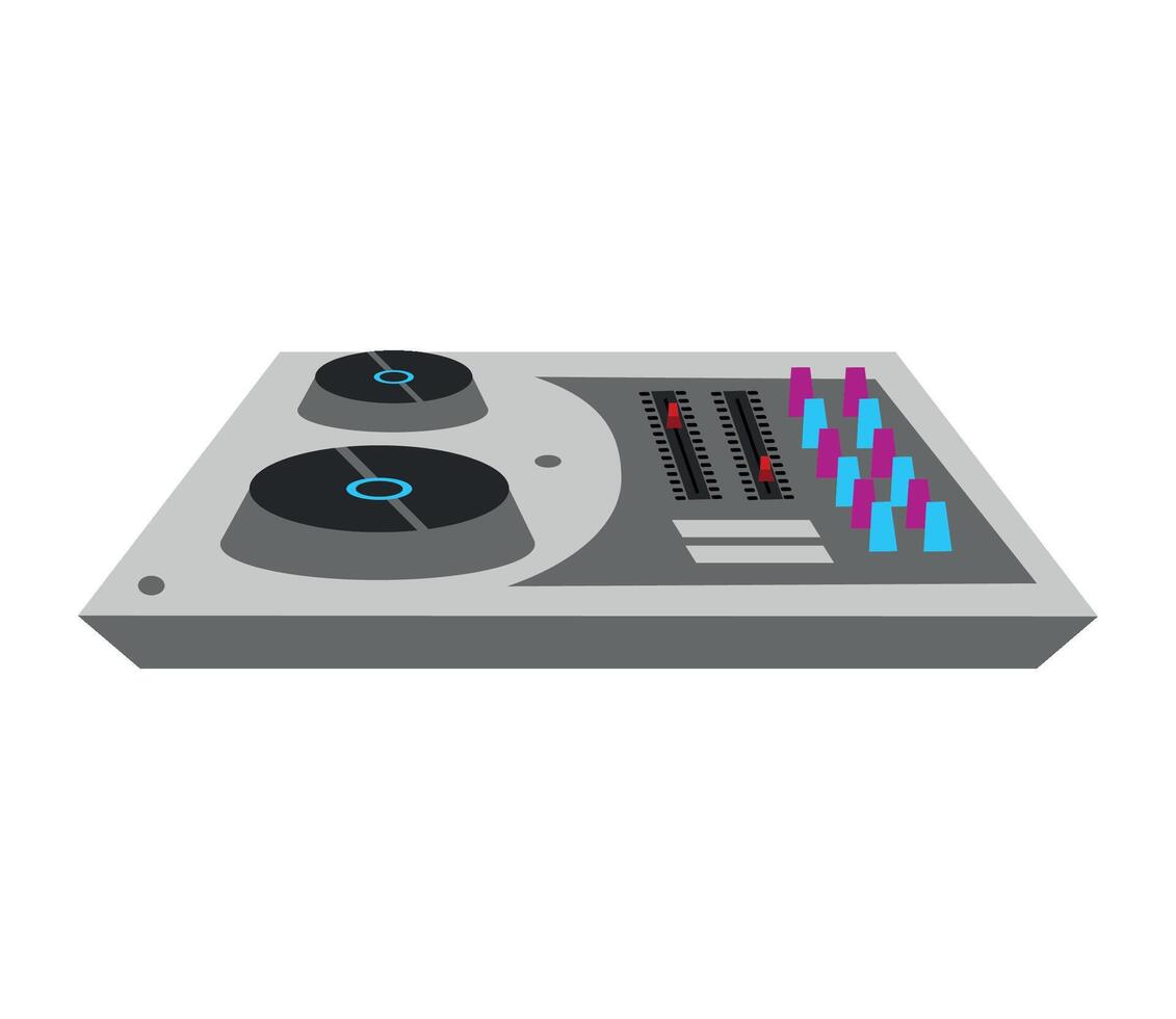 dj music turntable isolated illustration vector