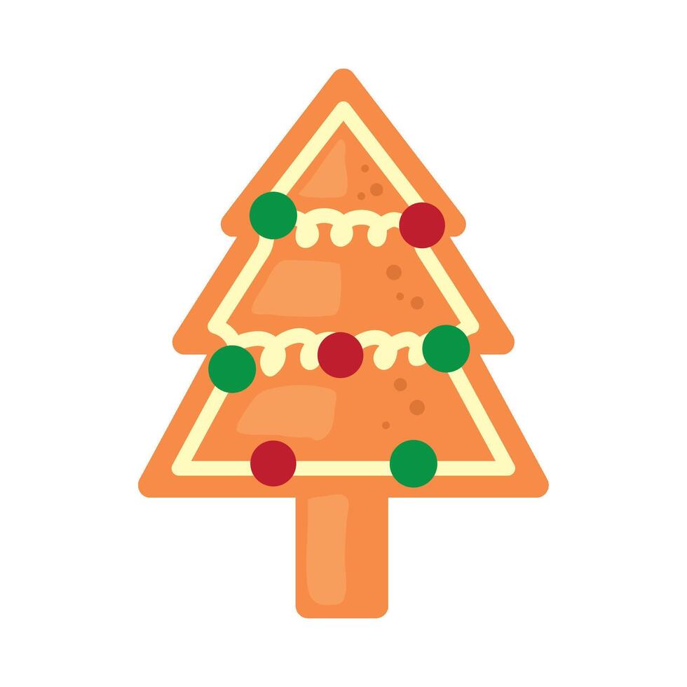 christmas dessert cookie icon vector