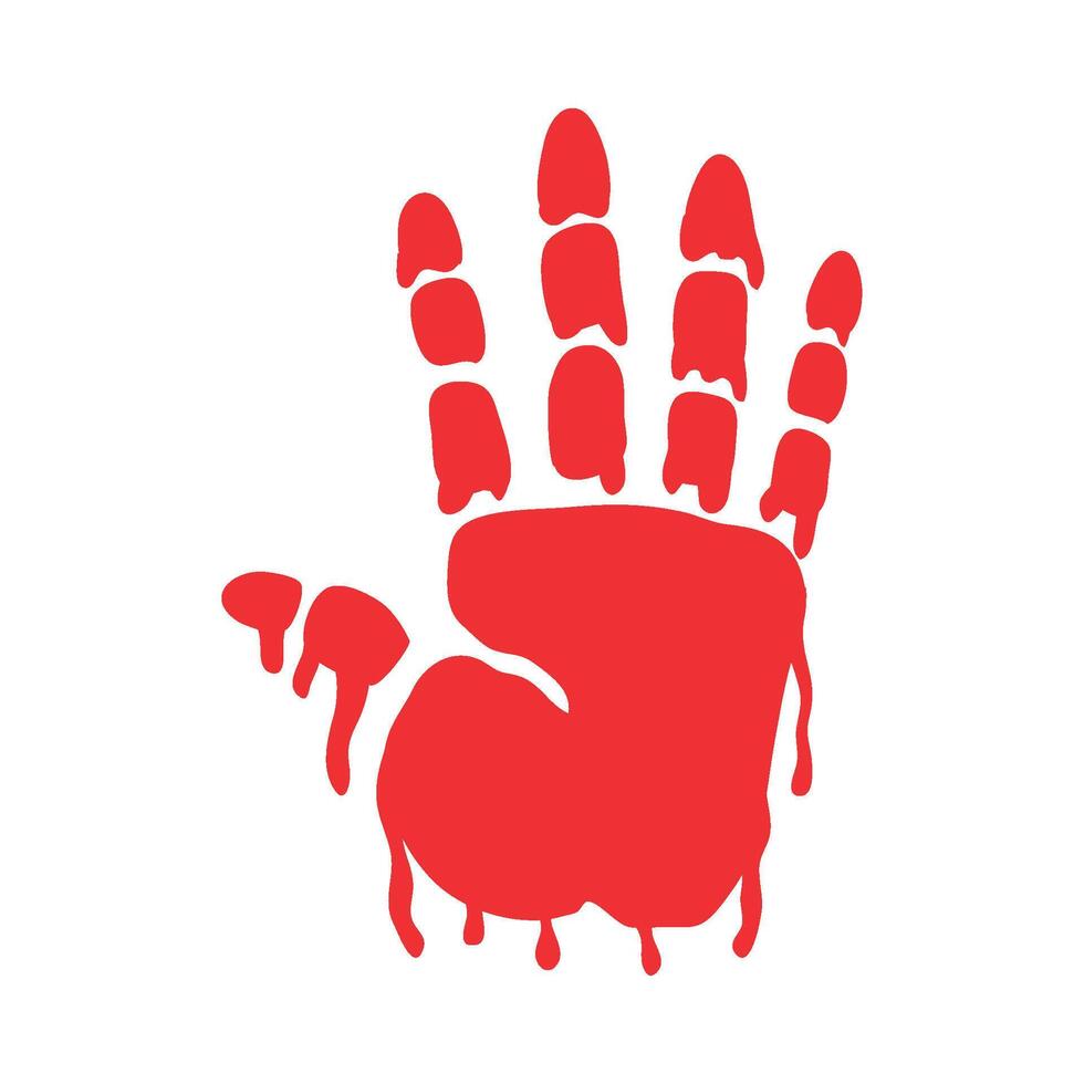 red hand day illustration isolated vector