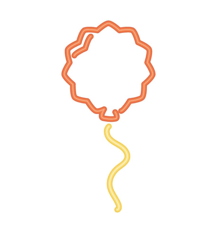 neon party helium balloon isolated vector