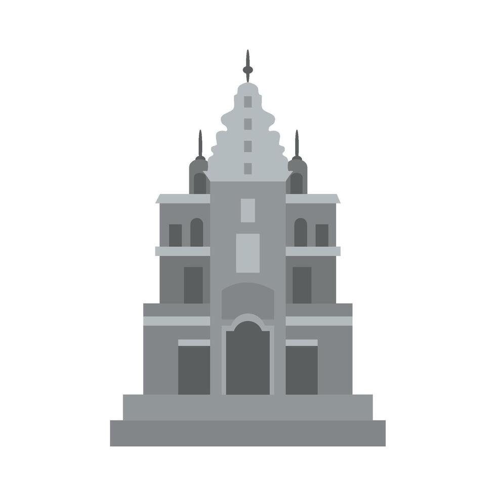 indonesia temple illustration isolated vector
