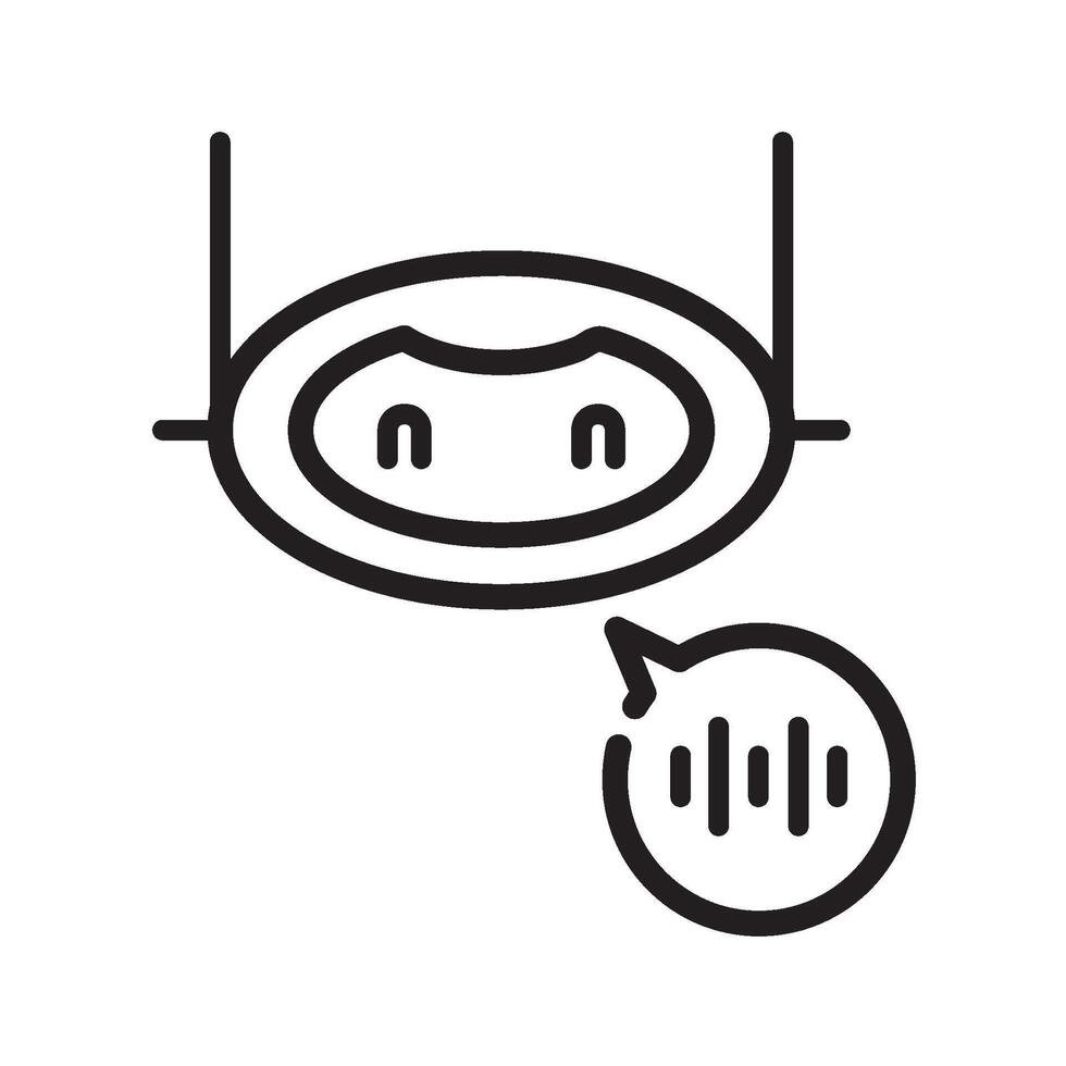 chatbot smart service icon illustration vector