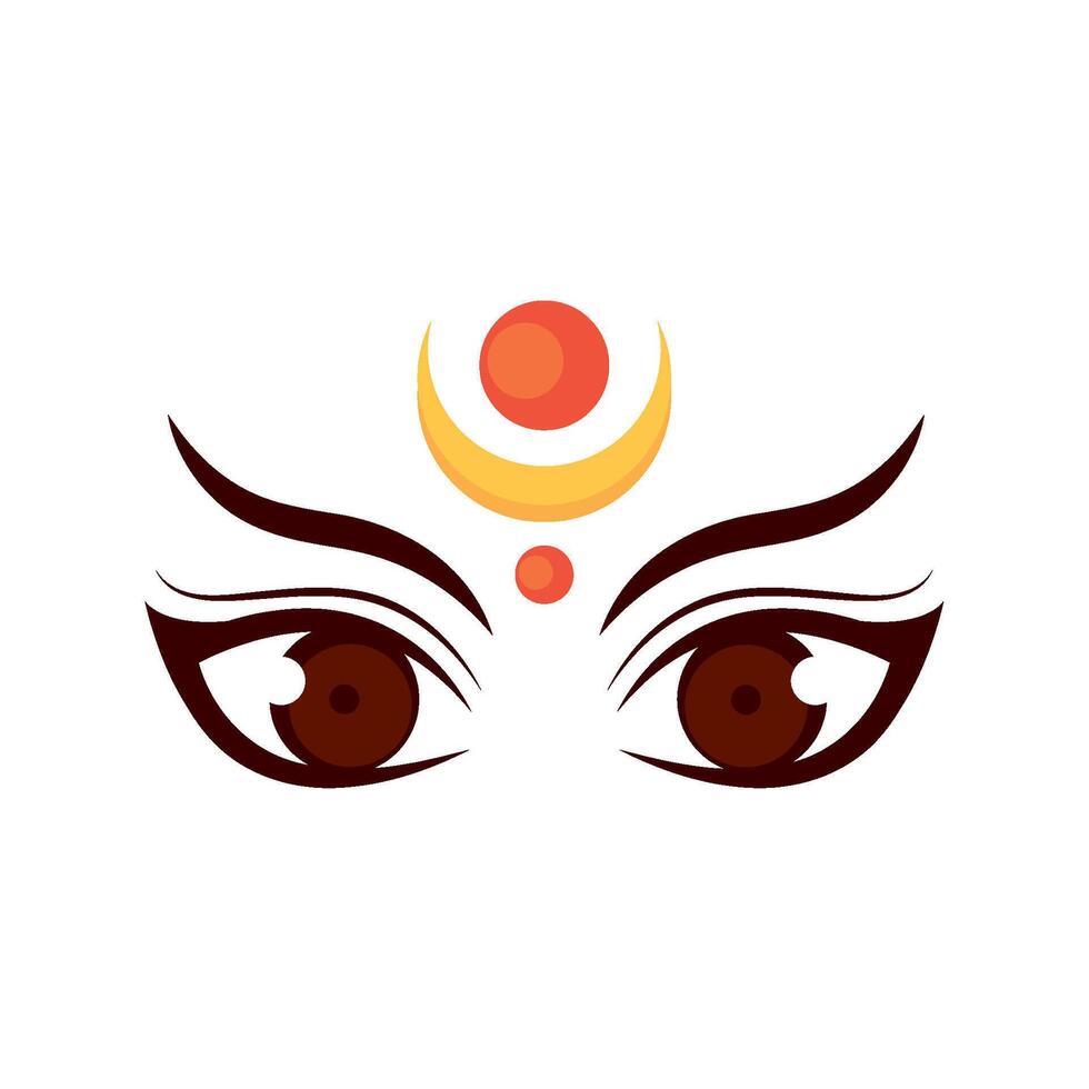 shiva make up isolated vector