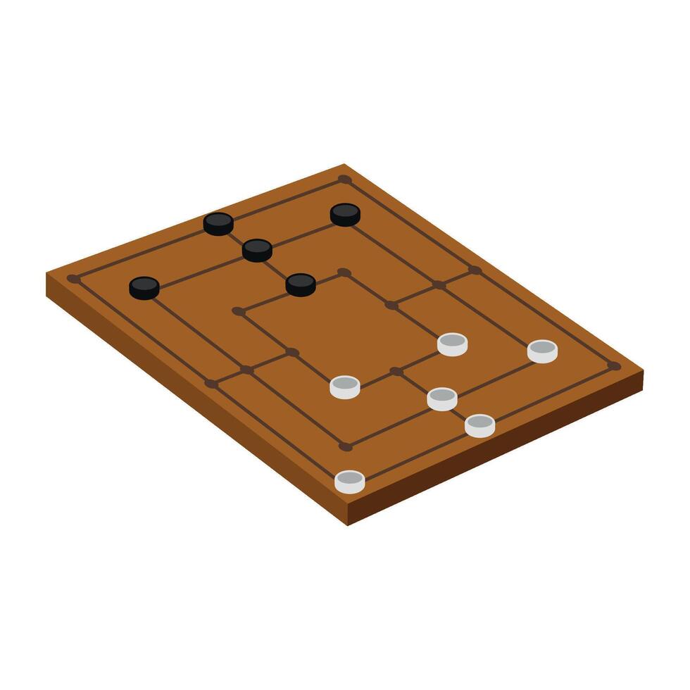 game board mill isolated vector