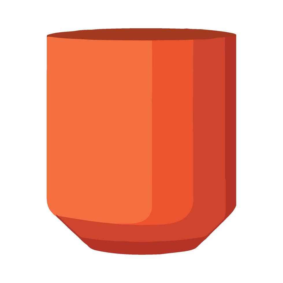 An orange cup isolated vector