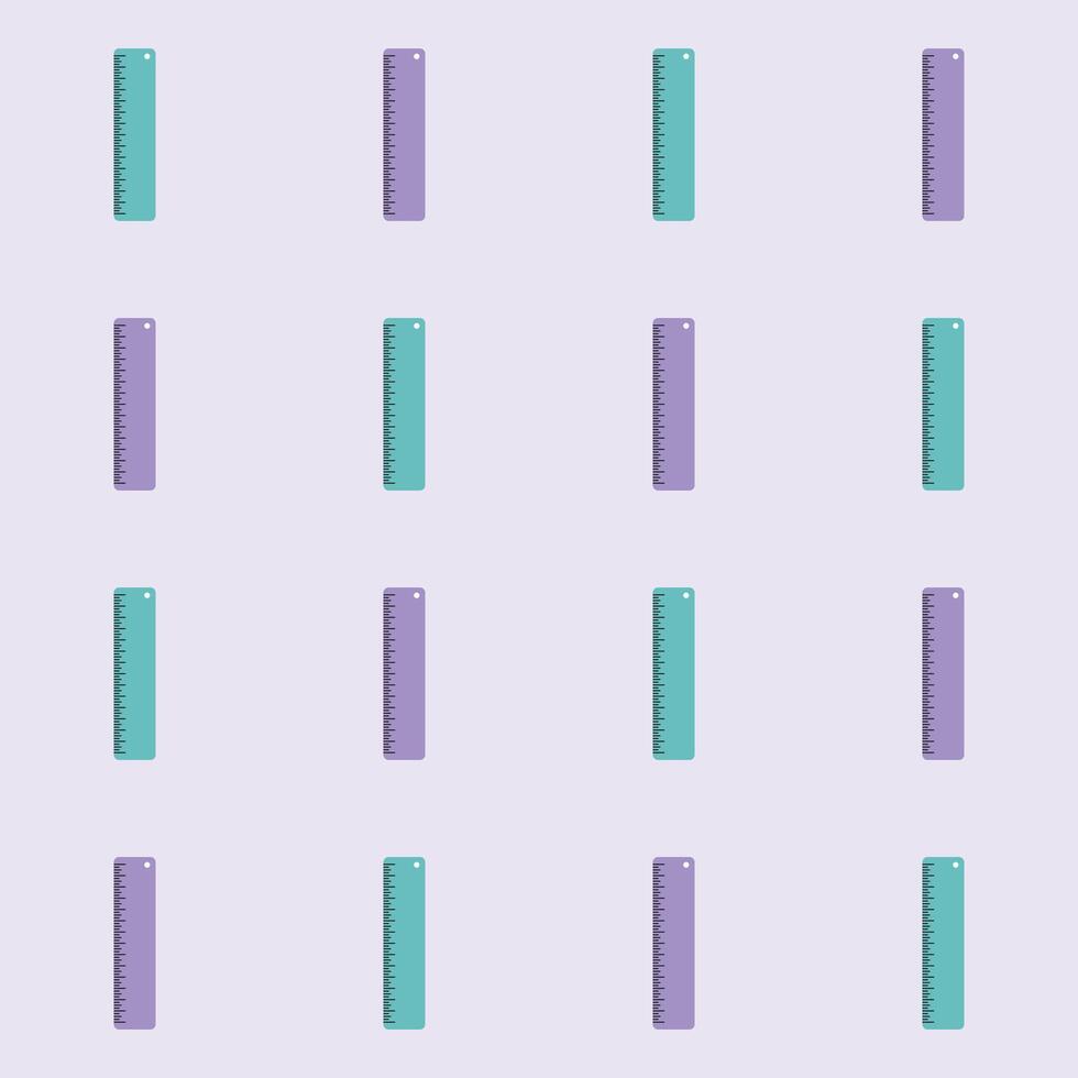 A pattern of ruler on a purple background in a school object minimal concept vector