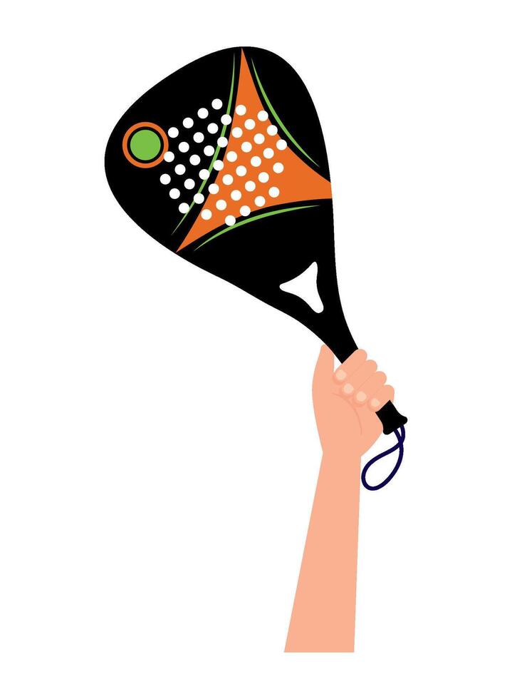 padel tennis playing illustration isolated vector