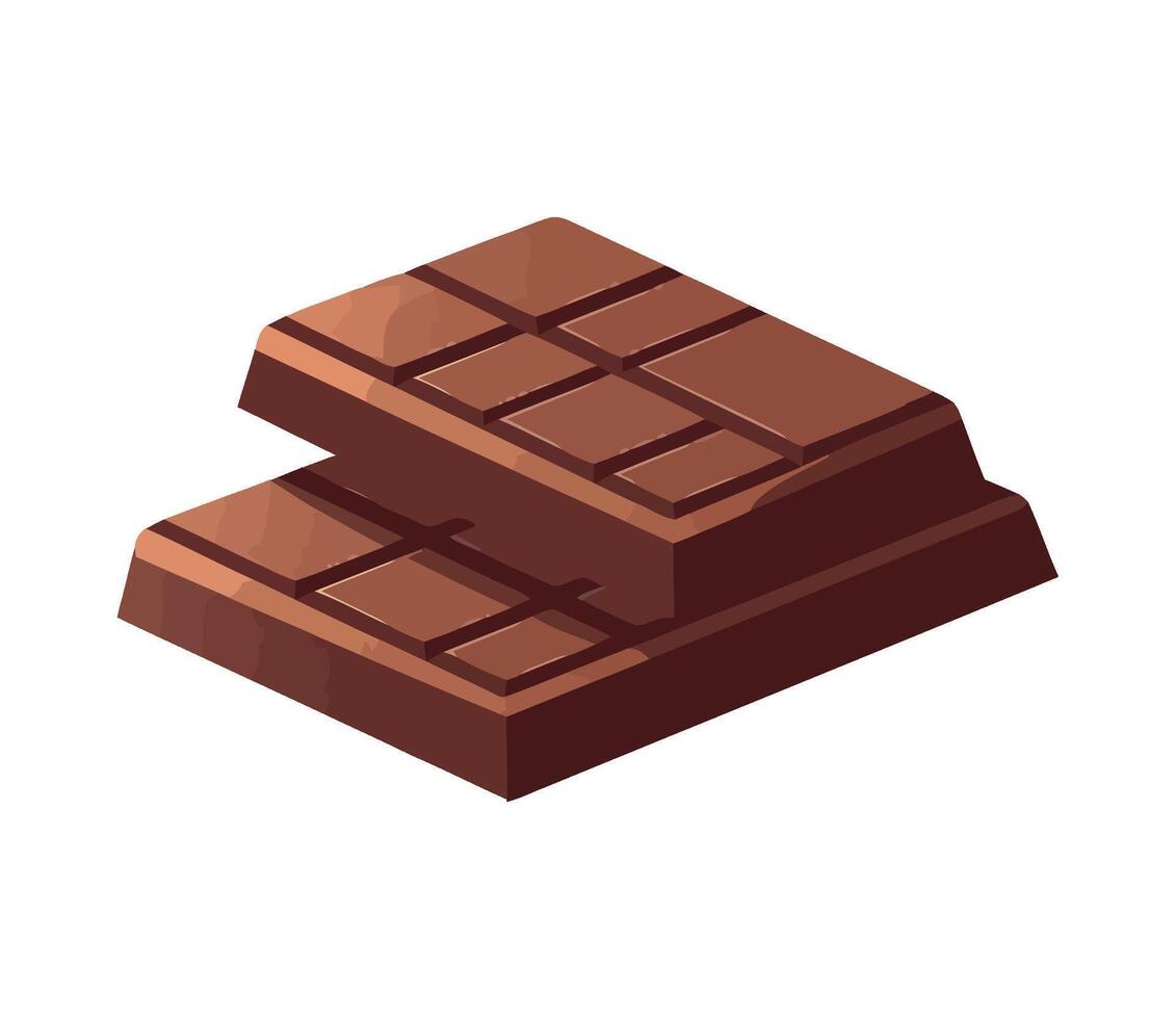 Gourmet chocolate dessert symbol on brick backdrop icon isolated vector