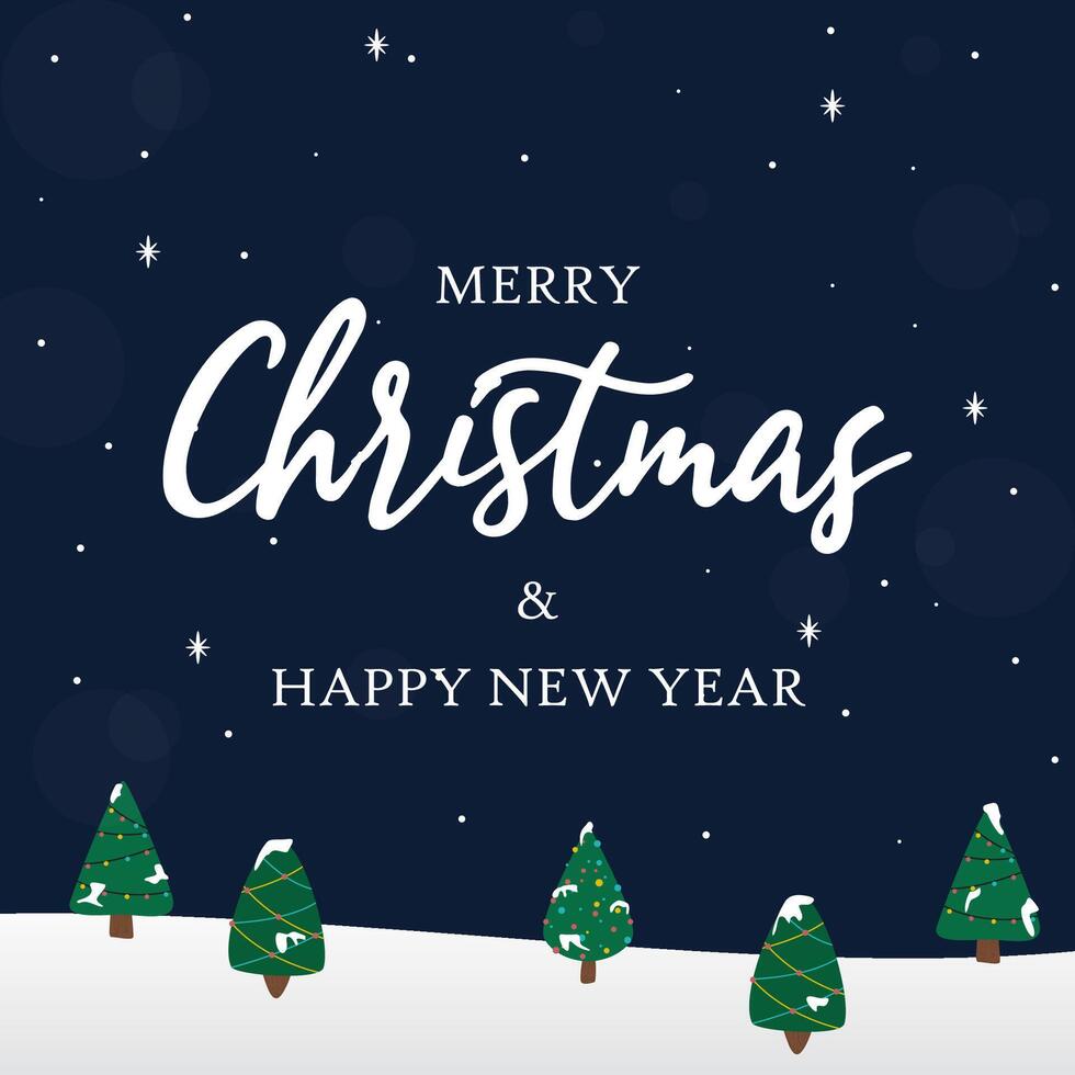 Christmas greeting design in flat design vector