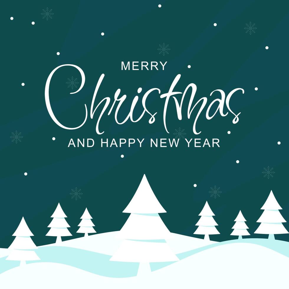 Christmas greeting design with green background vector