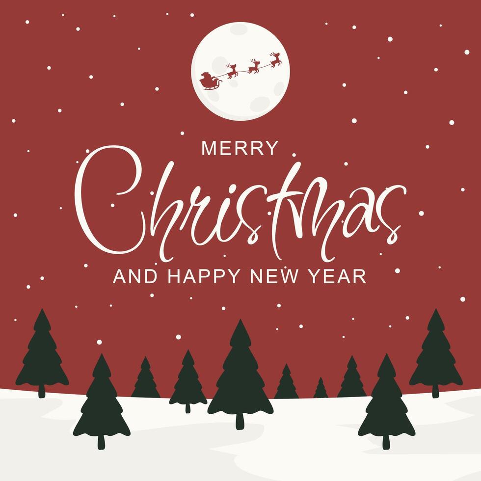 Christmas background design in flat design vector