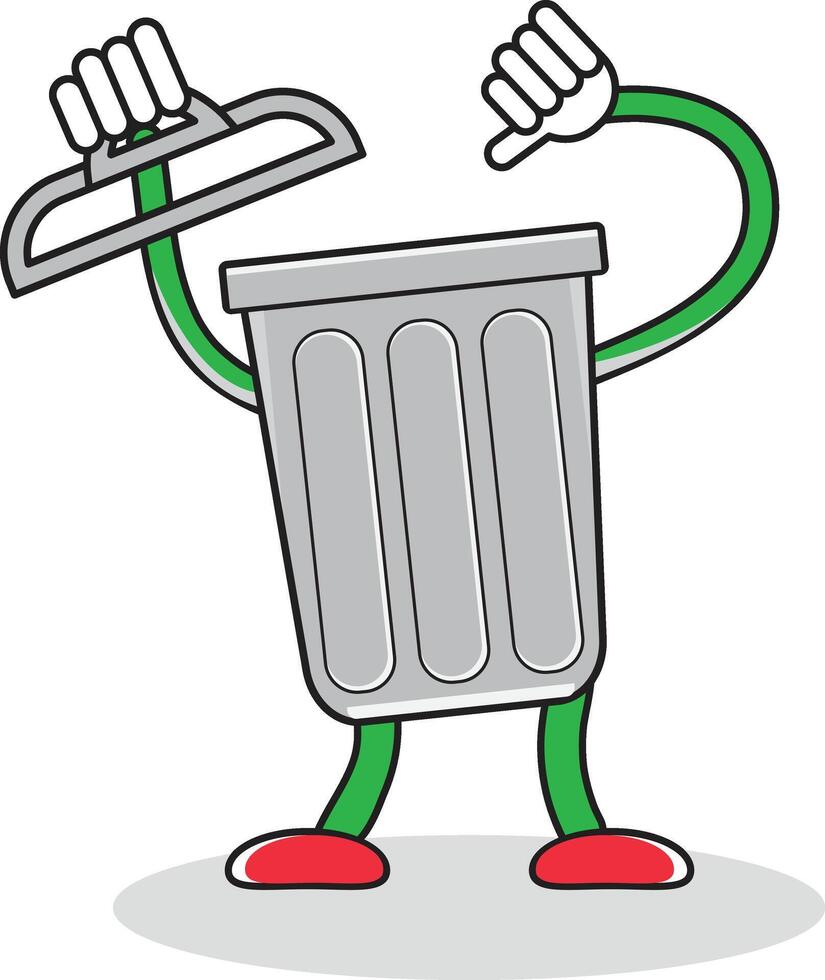 cartoon recycle bin and Waste containers vector