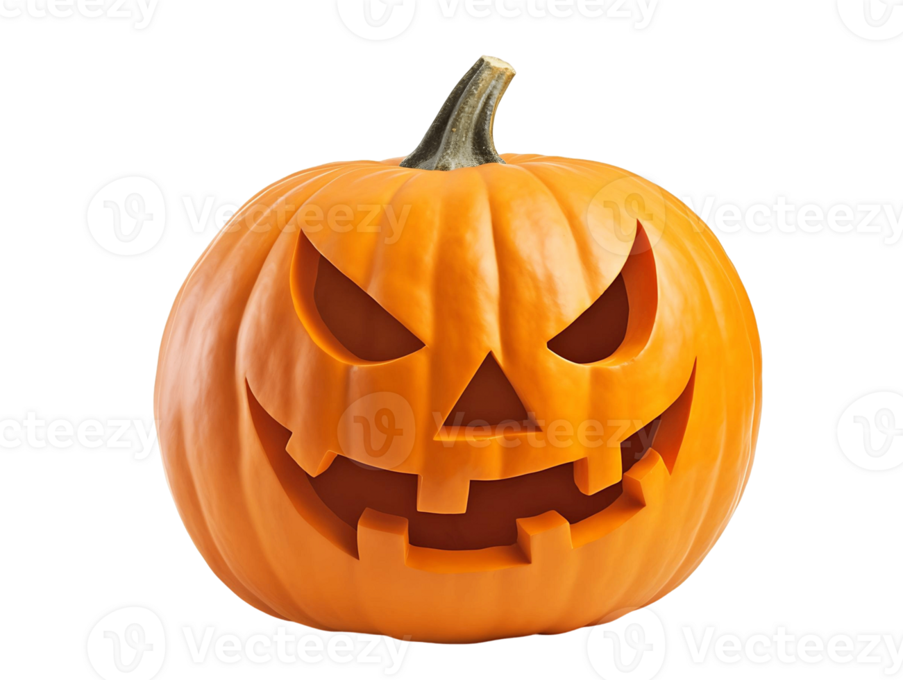 Isolated Carved Halloween Jack O Lantern Pumpkin png