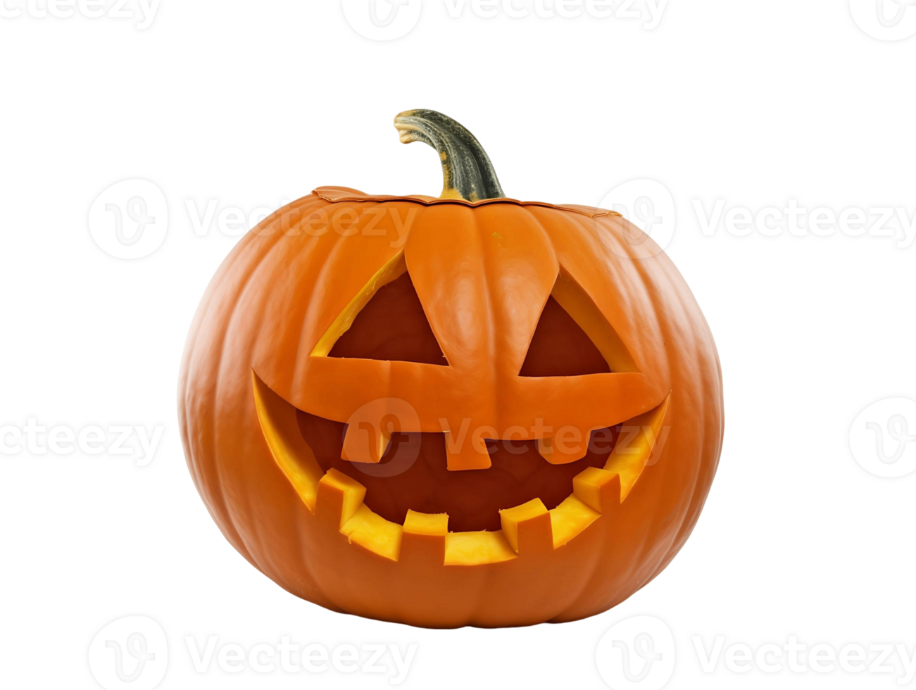 Carved Pumpkin for Halloween Isolated on Transparent png