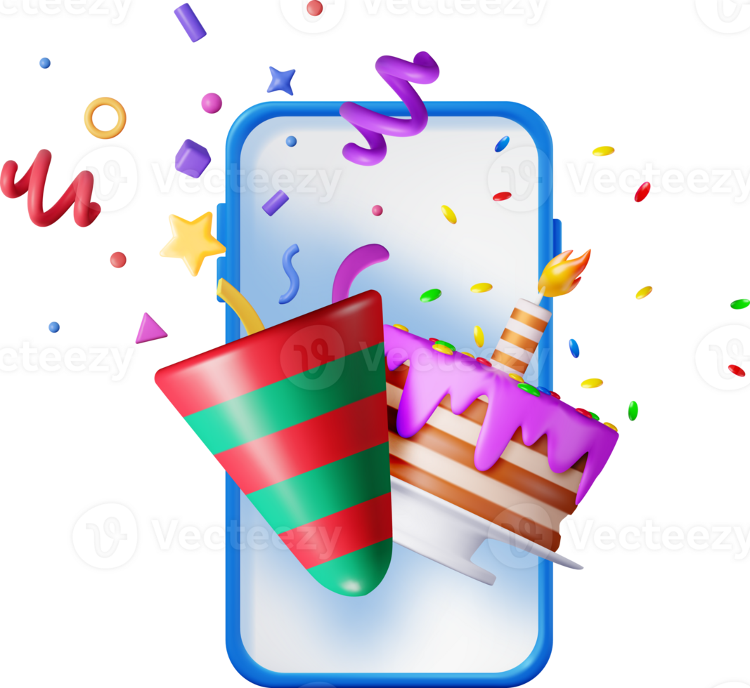 Render Phone with Cracker and Chocolate Cake png