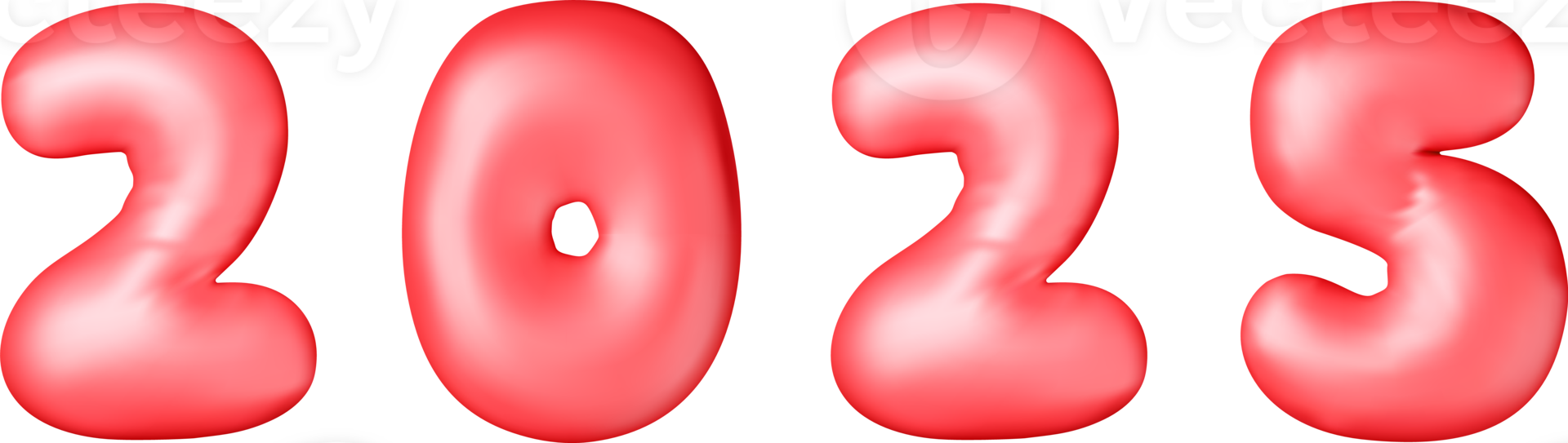 3d Red Balloon New Year Symbol png