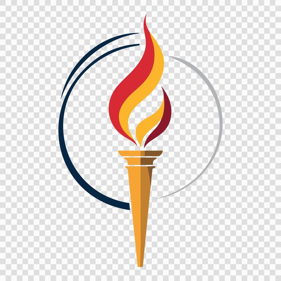 Abstract Olympic Torch Icon vector