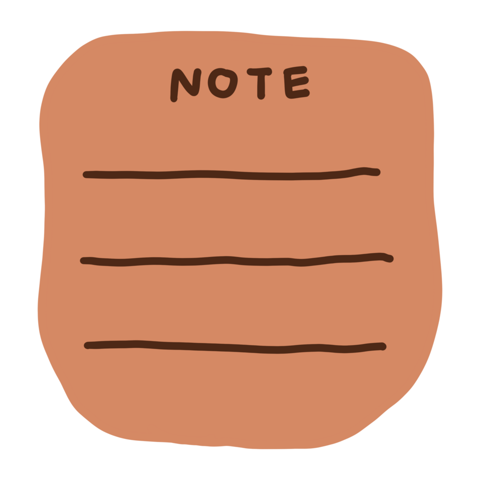 Cute Note Pad Lined Paper Pad Cute Note Pad Piece Brown Note Pad With Lined png