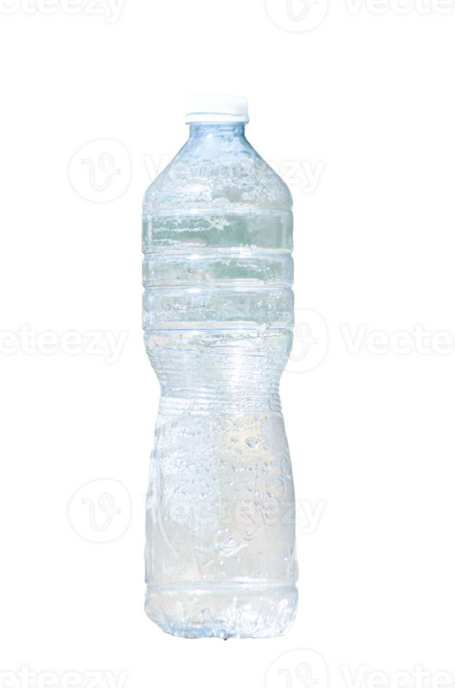 Empty used water bottle isolated on transparent background. format for design png
