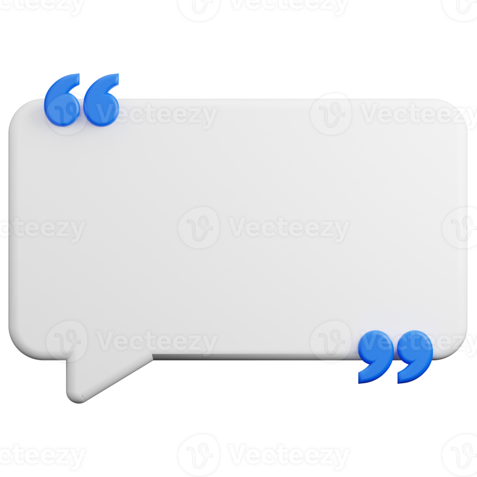 Quotation Chat 3D Illustration png