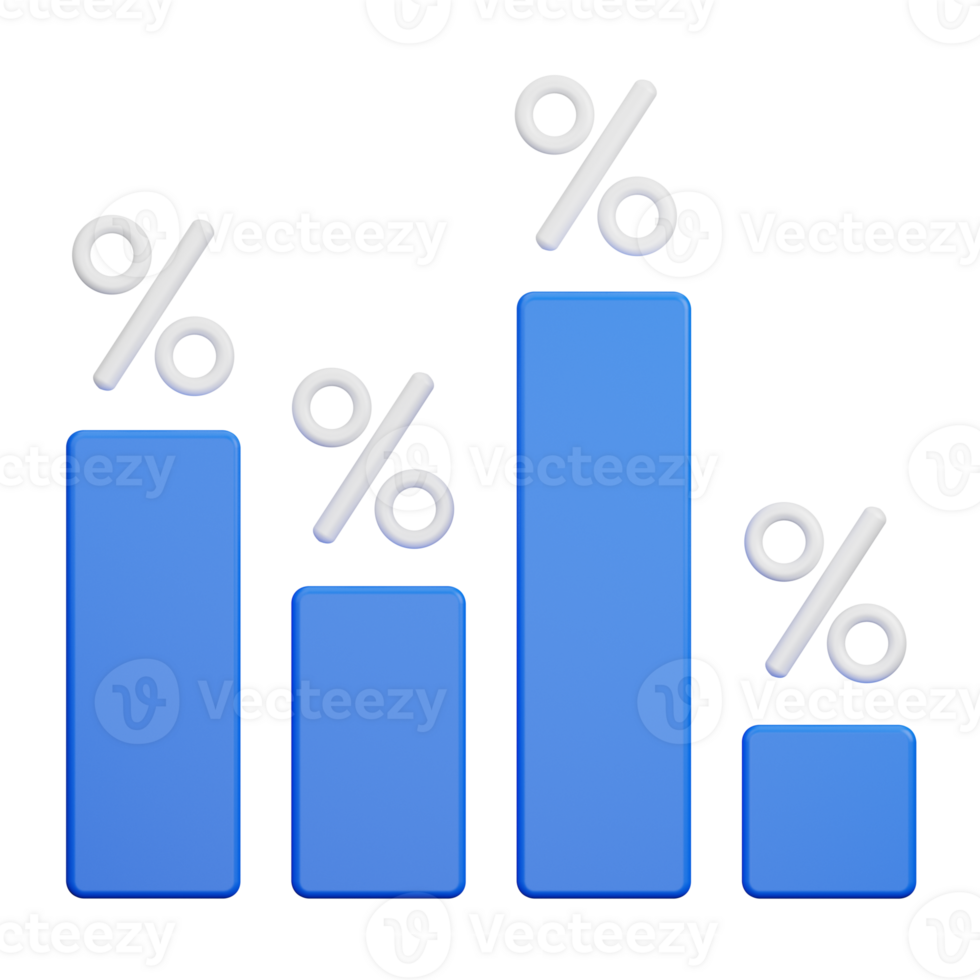 Bar Percent 3D Illustration png