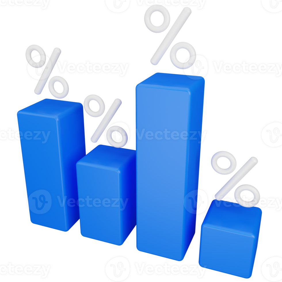 Bar Percent 3D Illustration png