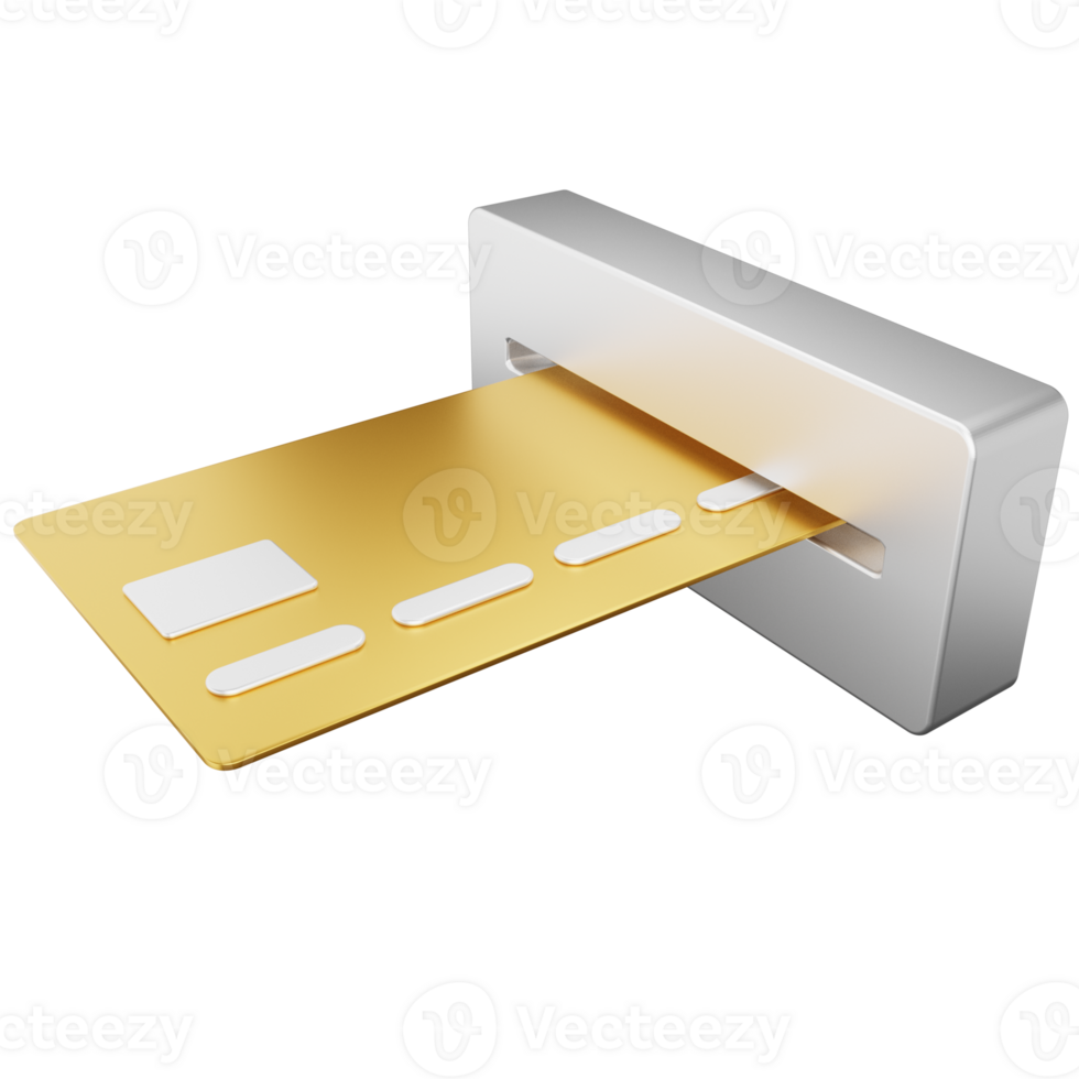 ATM Card Finance 3D Illustration png