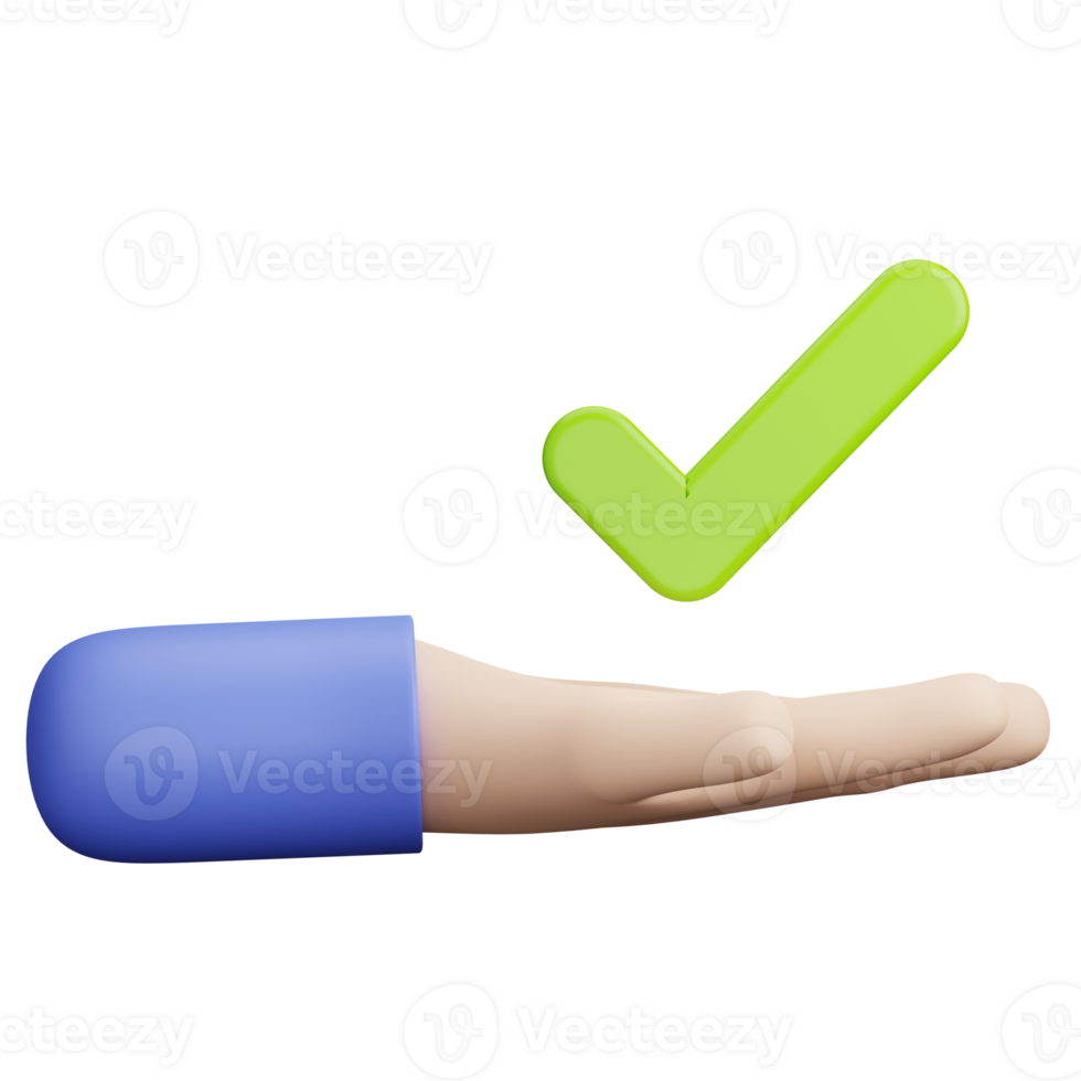 Verify 3D Illustration png