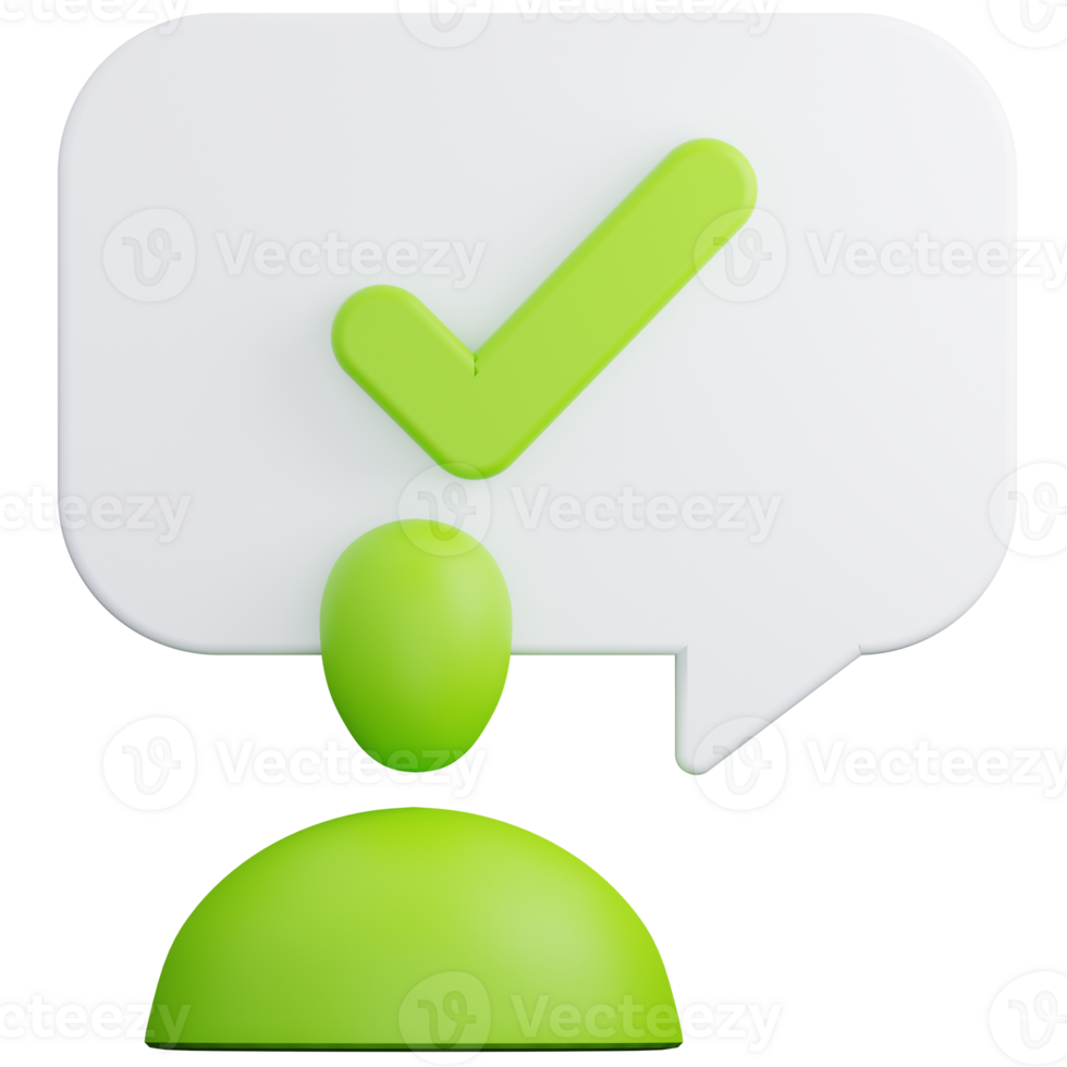 Yes Decision 3D Illustration png