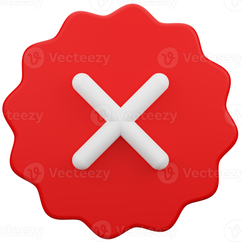 3D Render of Forbidden Sign png