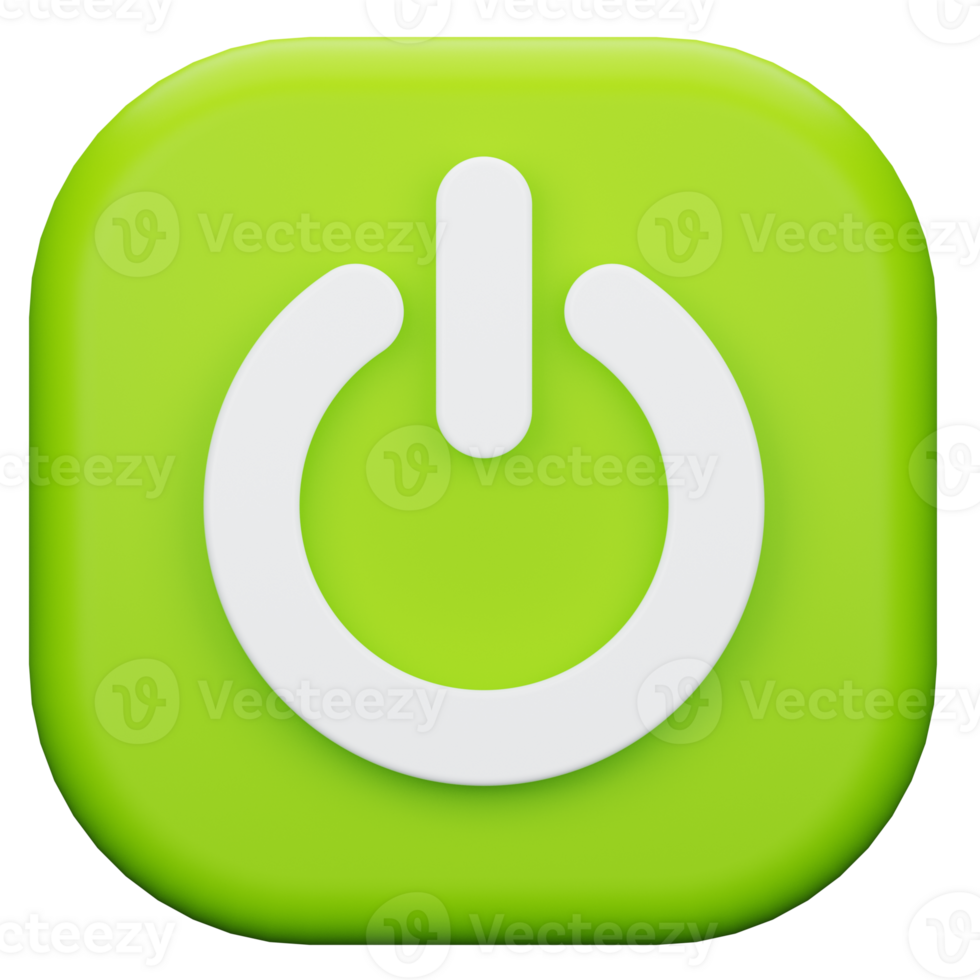 Power On 3D Illustration png