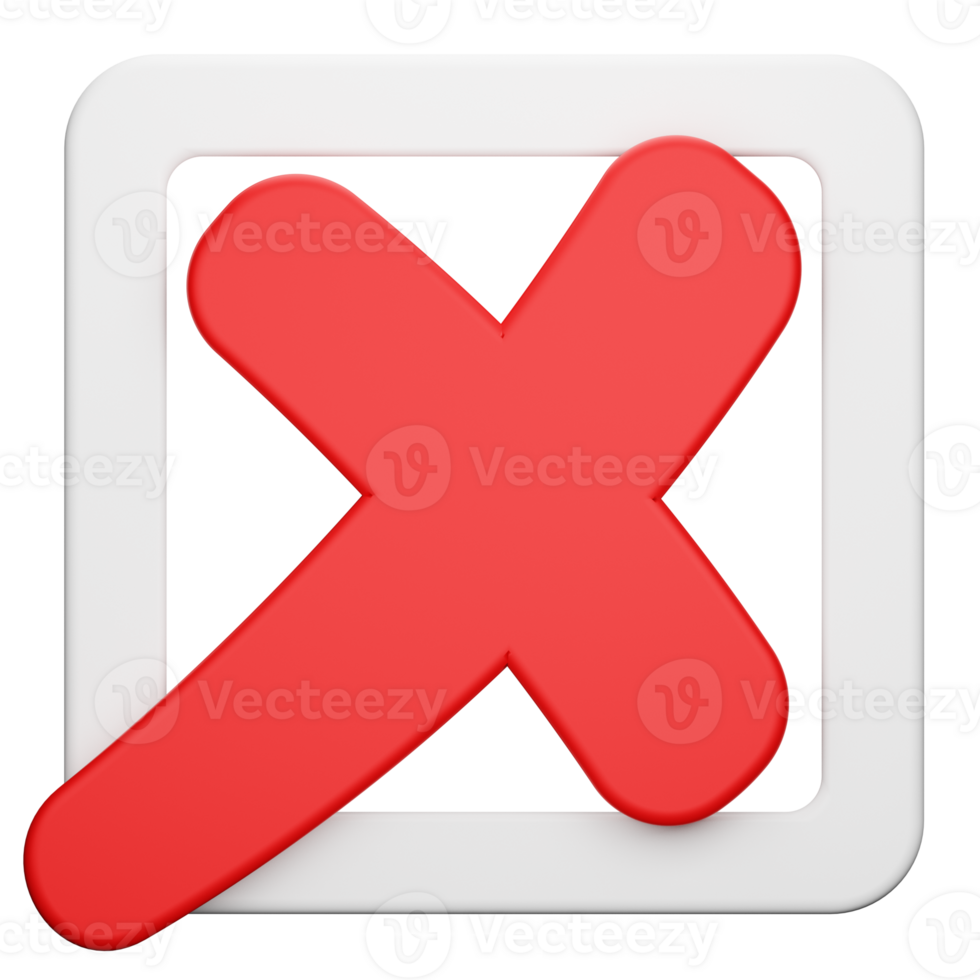 Failed Label 3D Illustration png